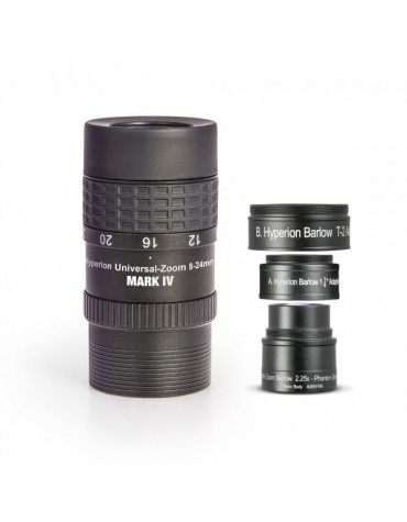 Hyperion Zoom 8-24mm + Lente Barlow 2,25x 